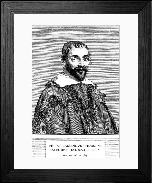 Framed Print : Pierre Gassendi, French philosopher, scientist, astronomer, and mathematician, 17th century. Artist: Claude Mellan Framed Print : Pierre Gassendi, French philosopher, scientist, astronomer, and mathematician, 17th century. Artist: Claude Mellan