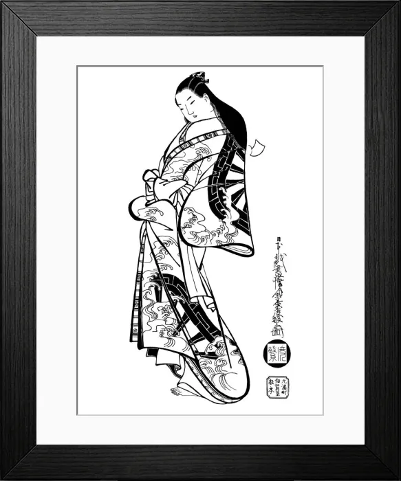Framed Print : A Woman with Her Hair Down, 1700s. Artist: Ando Kaigetsudo Framed Print : A Woman with Her Hair Down, 1700s. Artist: Ando Kaigetsudo