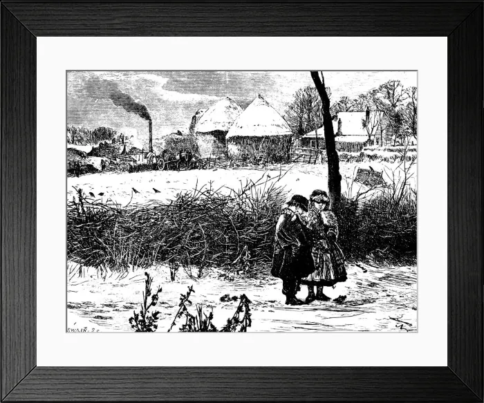 Framed Print : Winter, 1860s. Artist: John William North Framed Print : Winter, 1860s. Artist: John William North