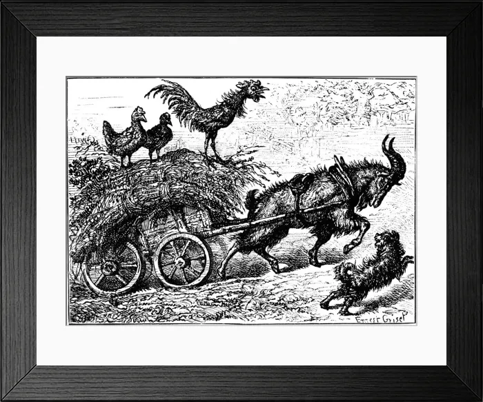 Framed Print : Illustration from the childrens book Little Bo-Peep, c1880. Artist: Ernest Henry Griset Framed Print : Illustration from the childrens book Little Bo-Peep, c1880. Artist: Ernest Henry Griset