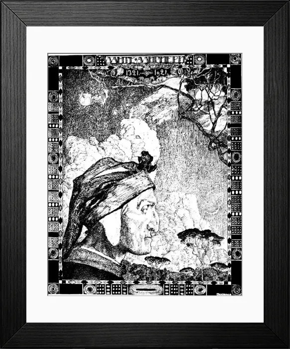 Framed Print : Dante Alighieri, medieval Italian poet, 1921. Artist: Aleksandr Golovin Framed Print : Dante Alighieri, medieval Italian poet, 1921. Artist: Aleksandr Golovin