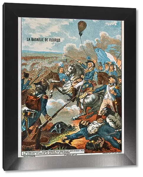 The balloon Entreprenant, flown by Coutelle, at the Battle of Fleurus, 1794 (1890s)