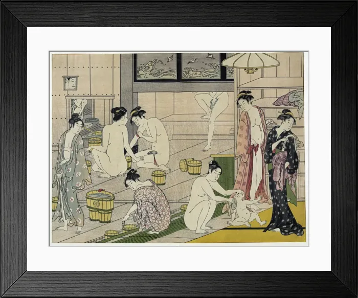 Framed Print : The Bathhouse Women, 1790s. Artist: Torii Kiyonaga Framed Print : The Bathhouse Women, 1790s. Artist: Torii Kiyonaga