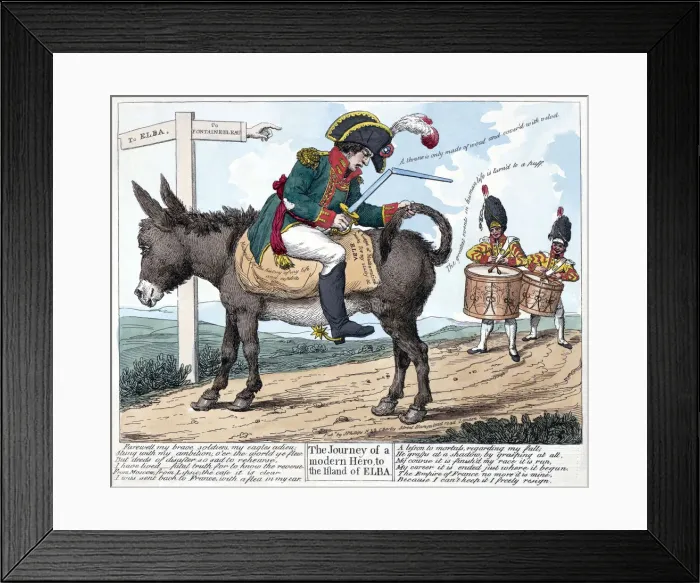 Framed Print : The Journey of a Modern Hero, to the Island of Elba, 1814 Framed Print : The Journey of a Modern Hero, to the Island of Elba, 1814