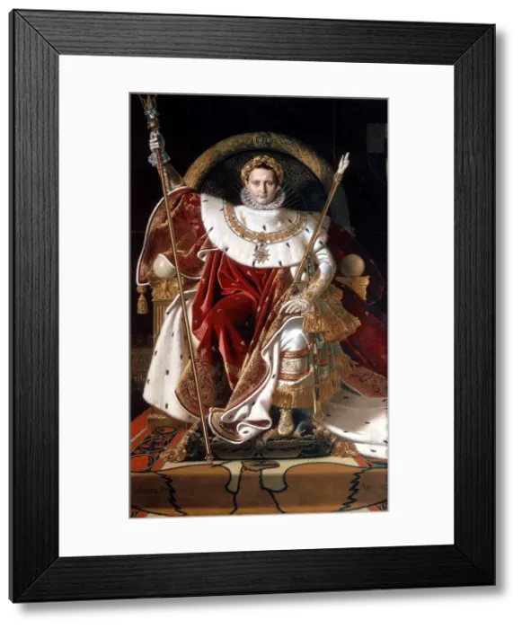 Framed Print : Napoleon on his Imperial Throne, 1804. Artist: Napoleon Bonaparte I Framed Print : Napoleon on his Imperial Throne, 1804. Artist: Napoleon Bonaparte I