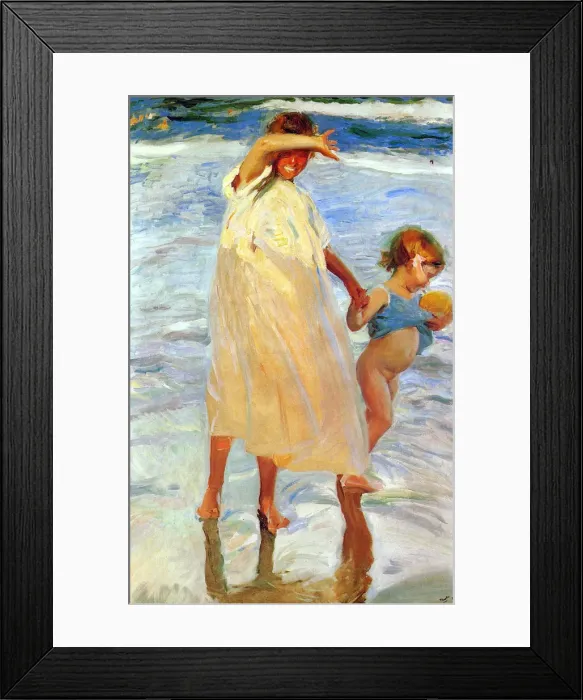Framed Print : The Two Sisters, 1909. Artist: Joaquin Sorolla y Bastida Framed Print : The Two Sisters, 1909. Artist: Joaquin Sorolla y Bastida