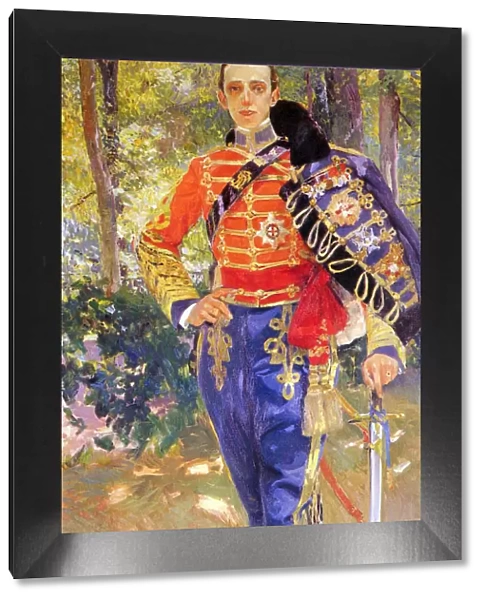 Portrait of King Alfonso XIII in a Hussars Uniform, 1907. Artist: Joaquin Sorolla y Bastida