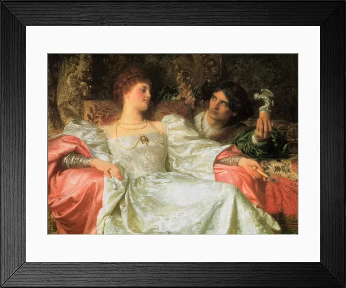 Framed Print : An Offering, 1898. Artist: Frank Dicksee Framed Print : An Offering, 1898. Artist: Frank Dicksee