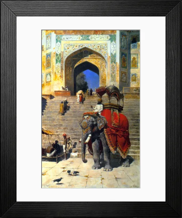 Framed Print : Royal Elephant at the Gateway to the Jami Masjid, Mathura, 19th or early 20th century. Artist: Edwin Lord Weeks Framed Print : Royal Elephant at the Gateway to the Jami Masjid, Mathura, 19th or early 20th century. Artist: Edwin Lord Weeks