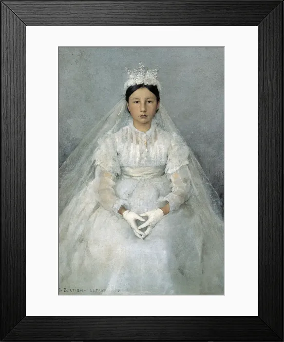 Framed Print : The Communicant, 1875. Artist: Jules Bastien-Lepage Framed Print : The Communicant, 1875. Artist: Jules Bastien-Lepage
