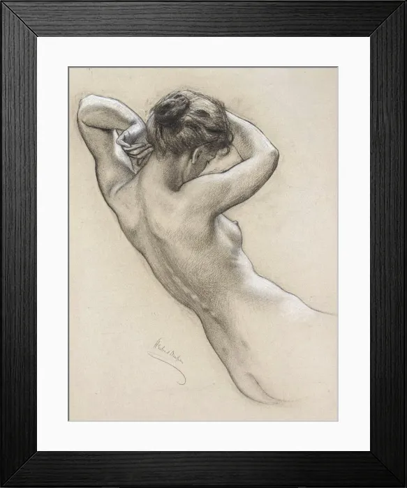 Framed Print : Study for a Water Nymph, late 19th or early 20th century. Artist: Herbert James Draper Framed Print : Study for a Water Nymph, late 19th or early 20th century. Artist: Herbert James Draper