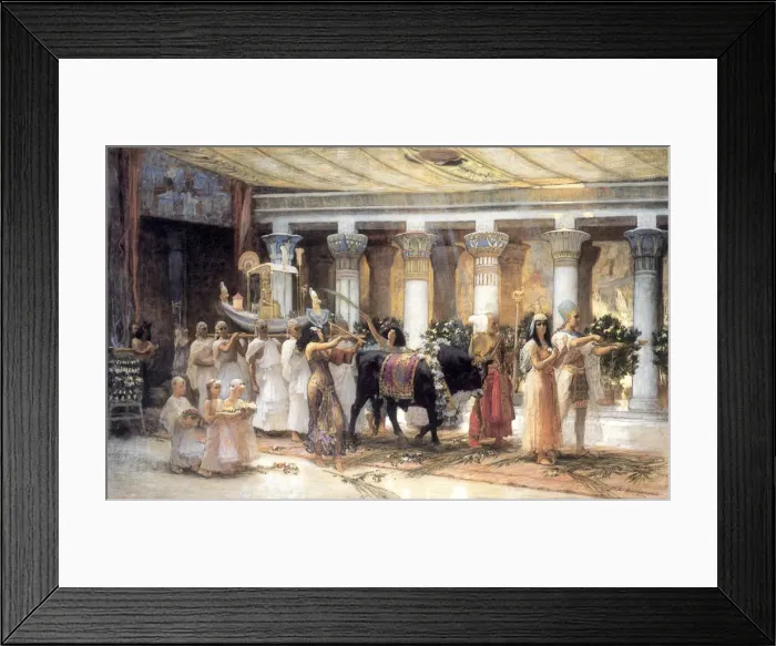 Framed Print : The Procession of the Sacred Bull Apis, late 19th or early 20th century. Artist: Frederick Arthur Bridgman Framed Print : The Procession of the Sacred Bull Apis, late 19th or early 20th century. Artist: Frederick Arthur Bridgman