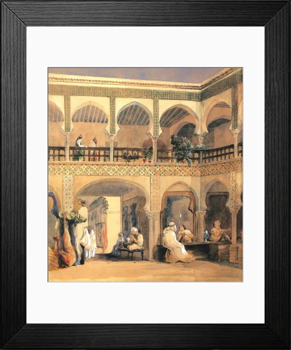 Framed Print : Bazaar in Orleans, 1840s. Artist: Theodore Chasseriau Framed Print : Bazaar in Orleans, 1840s. Artist: Theodore Chasseriau