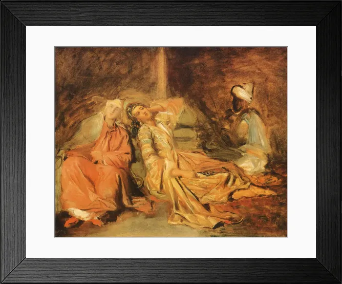 Framed Print : Interior of a Harem, 1856. Artist: Theodore Chasseriau Framed Print : Interior of a Harem, 1856. Artist: Theodore Chasseriau