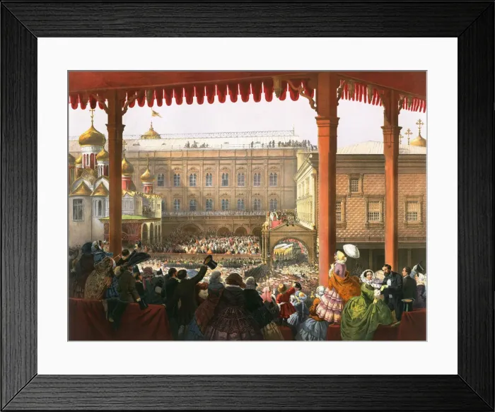 Framed Print : Bow to the People, Coronation of Tsar Alexander II of Russia, Moscow, 1855 (1856) Framed Print : Bow to the People, Coronation of Tsar Alexander II of Russia, Moscow, 1855 (1856)