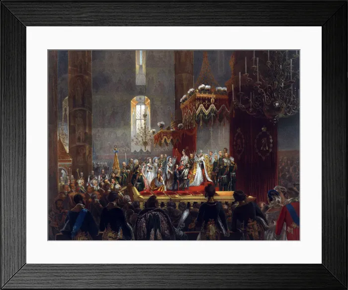 Framed Print : Homage from the Imperial Family to Tsar Alexander II, Moscow, 1856. Artist: Mihaly Zichy Framed Print : Homage from the Imperial Family to Tsar Alexander II, Moscow, 1856. Artist: Mihaly Zichy
