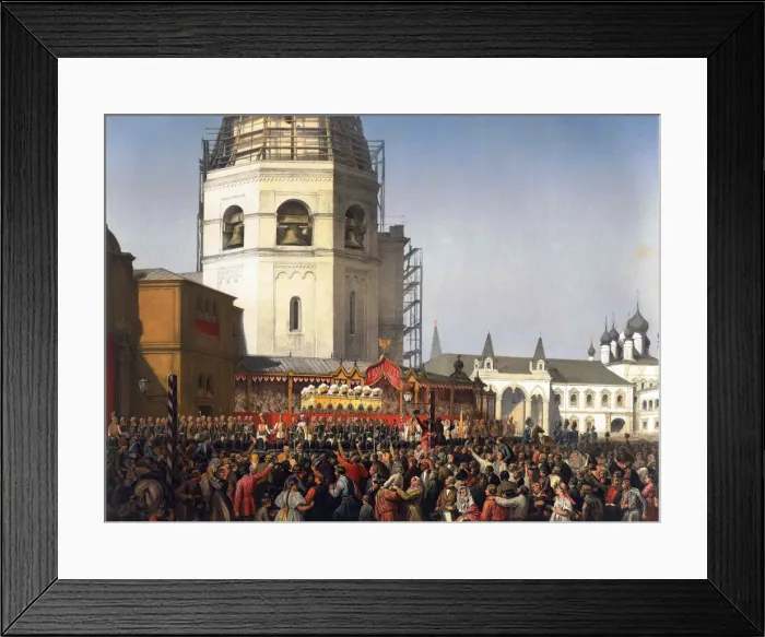 Framed Print : Procession after the coronation of Tsar Alexander II of Russia, Moscow, 1856. Artist: Jean Sorieul Framed Print : Procession after the coronation of Tsar Alexander II of Russia, Moscow, 1856. Artist: Jean Sorieul