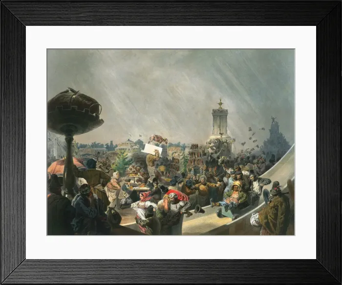 Framed Print : Public festivities following the coronation of Tsar Alexander II, Khodynka Field, Moscow, 1856. Artist: Mihaly Zichy Framed Print : Public festivities following the coronation of Tsar Alexander II, Khodynka Field, Moscow, 1856. Artist: Mihaly Zichy