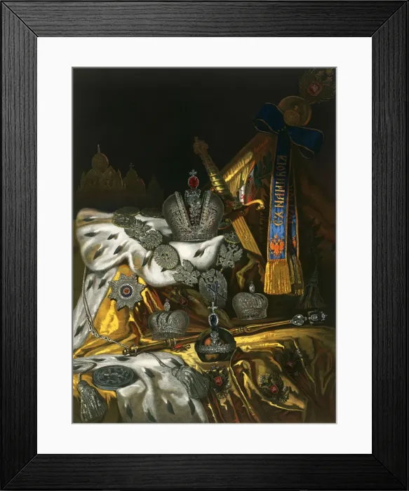 Framed Print : Picture of the Russian Imperial regalia, 1856 Framed Print : Picture of the Russian Imperial regalia, 1856