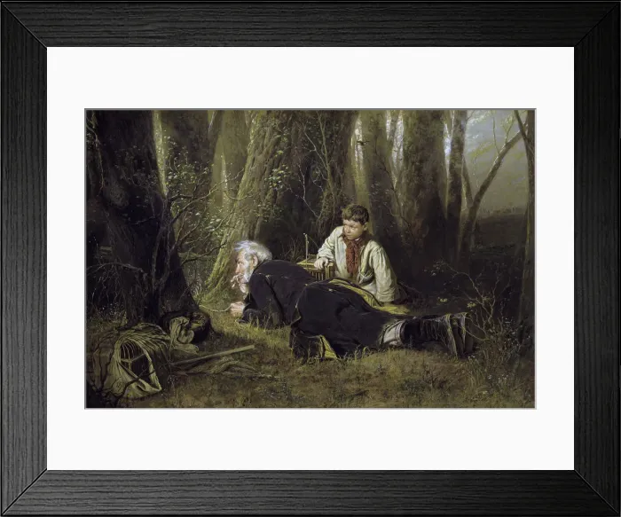 Framed Print : Bird catcher, 1870. Artist: Vasily Perov Framed Print : Bird catcher, 1870. Artist: Vasily Perov