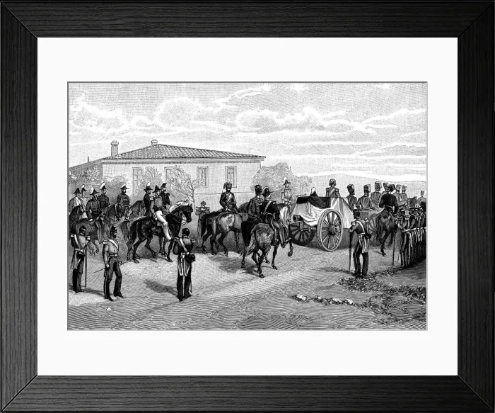 Framed Print : The burial of Lord Raglan near Sevastopol, Crimea, Russia, 1855. Artist: William Simpson Framed Print : The burial of Lord Raglan near Sevastopol, Crimea, Russia, 1855. Artist: William Simpson