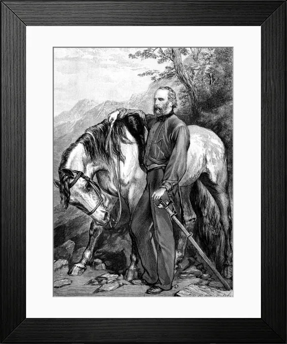 Framed Print : Giuseppe Garibaldi, Italian patriot and soldier of the Risorgimento, 1861 Framed Print : Giuseppe Garibaldi, Italian patriot and soldier of the Risorgimento, 1861