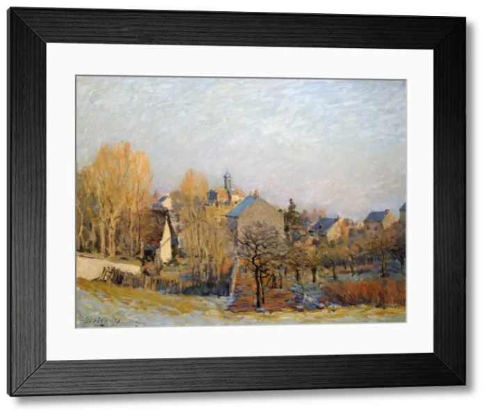 Framed Print : Frost in Louveciennes, 1873. Artist: Alfred Sisley Framed Print : Frost in Louveciennes, 1873. Artist: Alfred Sisley