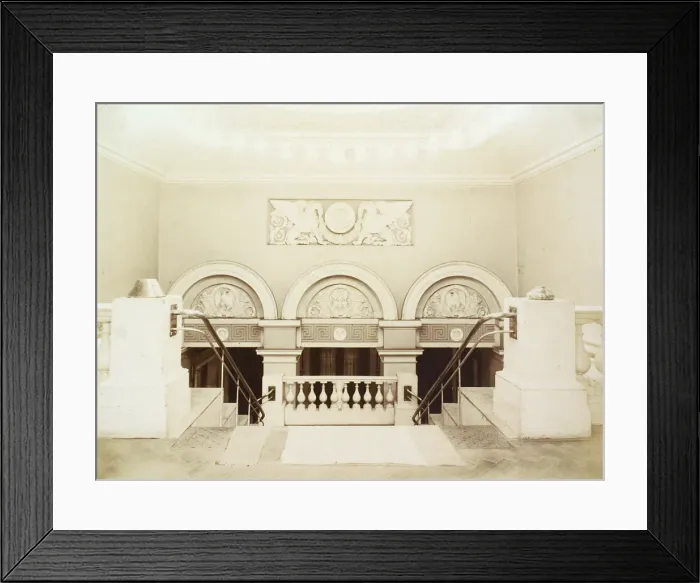 Framed Print : Main staircase, House of the Association of Literature and Arts, Russia, 1900s Framed Print : Main staircase, House of the Association of Literature and Arts, Russia, 1900s
