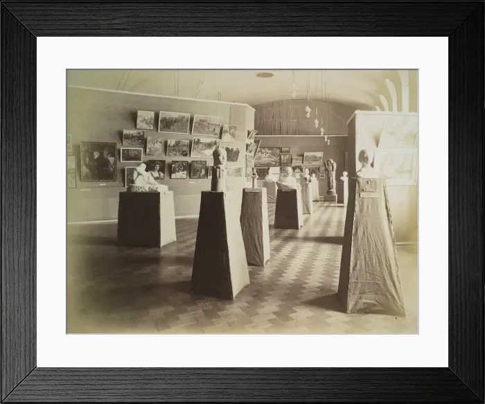 Framed Print : Exhibition hall, House of the Association of Literature and Arts, Russia, 1910s Framed Print : Exhibition hall, House of the Association of Literature and Arts, Russia, 1910s