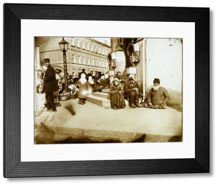 Framed Print : Beggars in front of the Valaam Monastery, Moscow, Russia, 1907 Framed Print : Beggars in front of the Valaam Monastery, Moscow, Russia, 1907