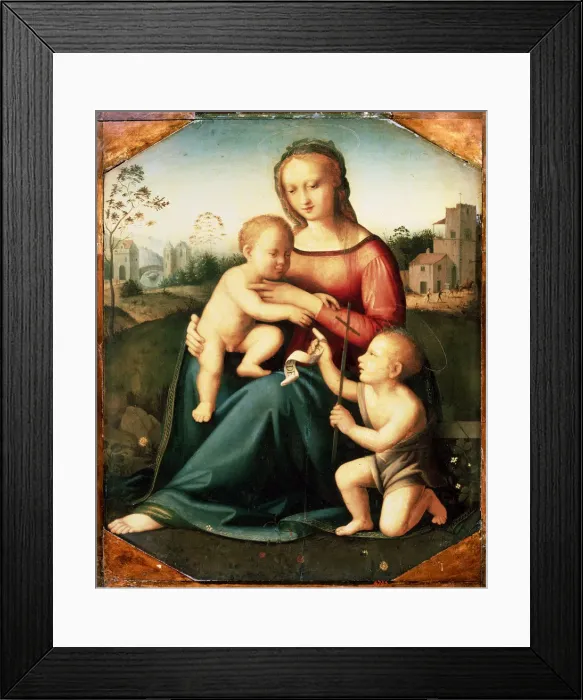 Framed Print : Virgin and child with John the Baptist as a Boy, 16th century Framed Print : Virgin and child with John the Baptist as a Boy, 16th century