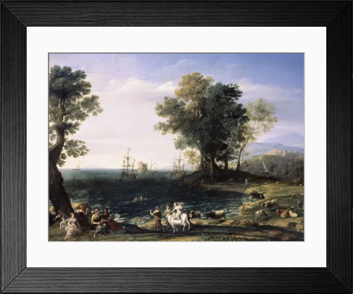 Framed Print : Rape of Europa, 1655. Artist: Claude Lorrain