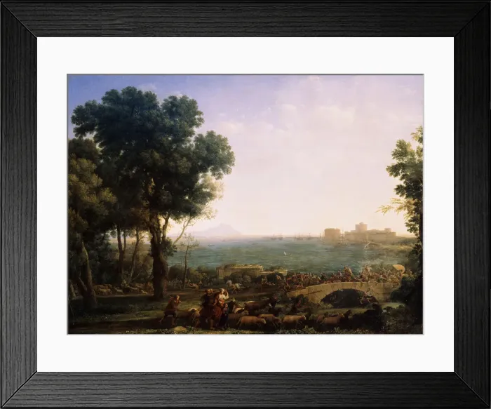 Framed Print : Battle on the Bridge, (Battle between Emperors Maxentius and Constantine), 1655. Artist: Claude Lorrain Framed Print : Battle on the Bridge, (Battle between Emperors Maxentius and Constantine), 1655. Artist: Claude Lorrain