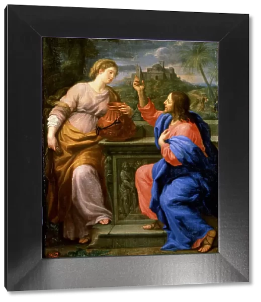 Christ and the Samaritan Woman at Jacobs Well. c. 17th century. Artist: Carlo Maratta