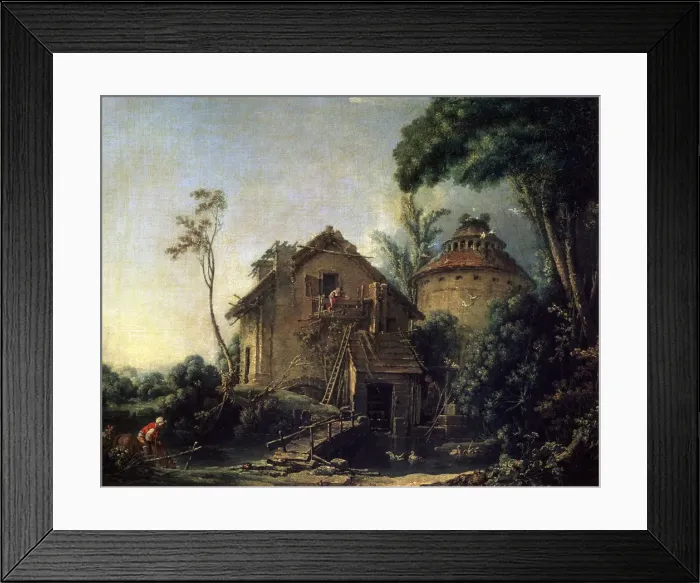 Framed Print : The Windmill, 1752. Artist: Francois Boucher Framed Print : The Windmill, 1752. Artist: Francois Boucher