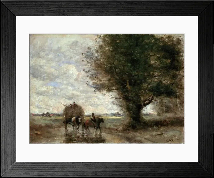 Framed Print : The Haycart, 1865-1870. Artist: Jean-Baptiste-Camille Corot Framed Print : The Haycart, 1865-1870. Artist: Jean-Baptiste-Camille Corot