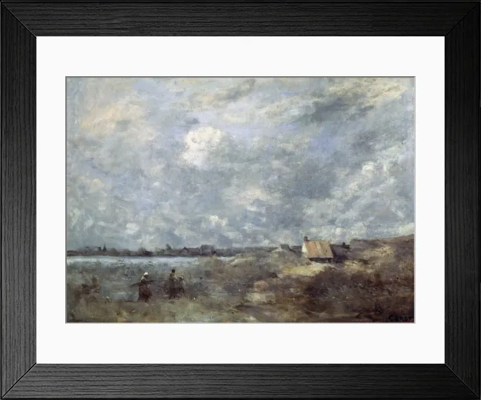 Framed Print : Stormy Weather. Pas de Calais, c1870. Artist: Jean-Baptiste-Camille Corot Framed Print : Stormy Weather. Pas de Calais, c1870. Artist: Jean-Baptiste-Camille Corot