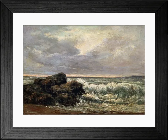 Framed Print : The Wave, c1870. Artist: Gustave Courbet Framed Print : The Wave, c1870. Artist: Gustave Courbet