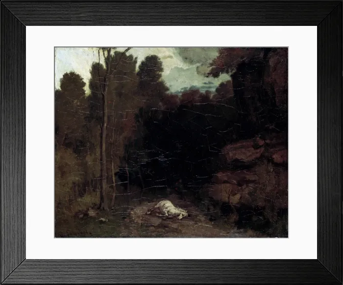 Framed Print : Landscape with a Dead Horse, 1850s. Artist: Gustave Courbet Framed Print : Landscape with a Dead Horse, 1850s. Artist: Gustave Courbet