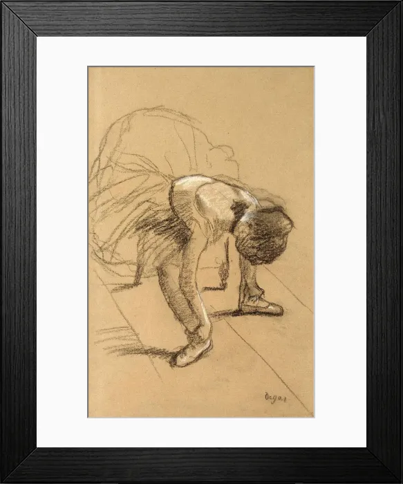Framed Print : Seated Dancer Adiusting her Shoes, c1876. Artist: Edgar Degas