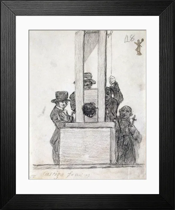 Framed Print : French Penalty, between 1824 and 1828. Artist: Francisco Goya Framed Print : French Penalty, between 1824 and 1828. Artist: Francisco Goya