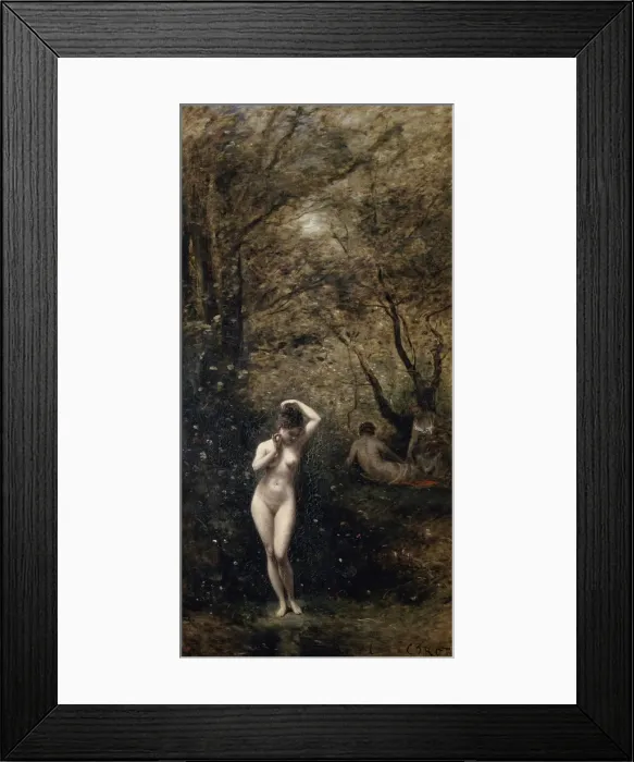 Framed Print : Diana Bathing, 1873-1874. Artist: Jean-Baptiste-Camille Corot Framed Print : Diana Bathing, 1873-1874. Artist: Jean-Baptiste-Camille Corot