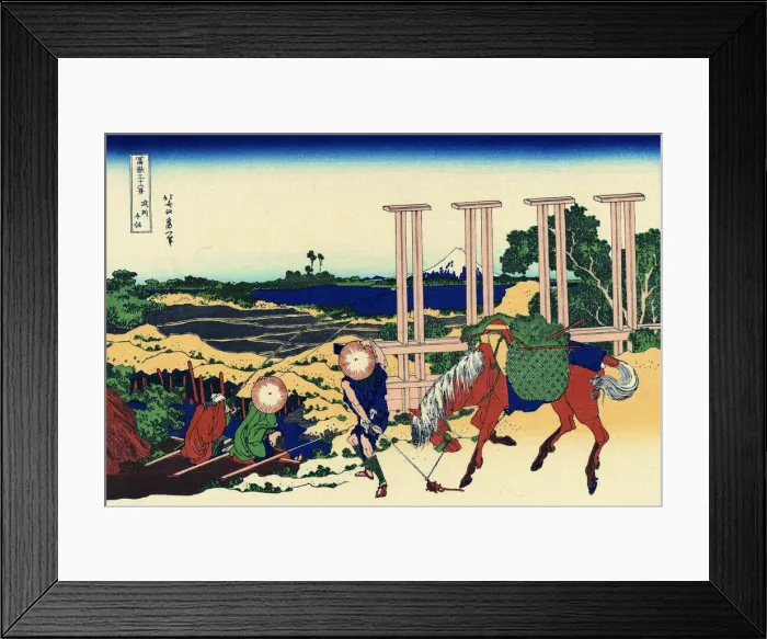 Framed Print : Senju, Musashi Province, (from a Series 36 Views of Mount Fuji), 1830-1833. Artist: Hokusai Framed Print : Senju, Musashi Province, (from a Series 36 Views of Mount Fuji), 1830-1833. Artist: Hokusai