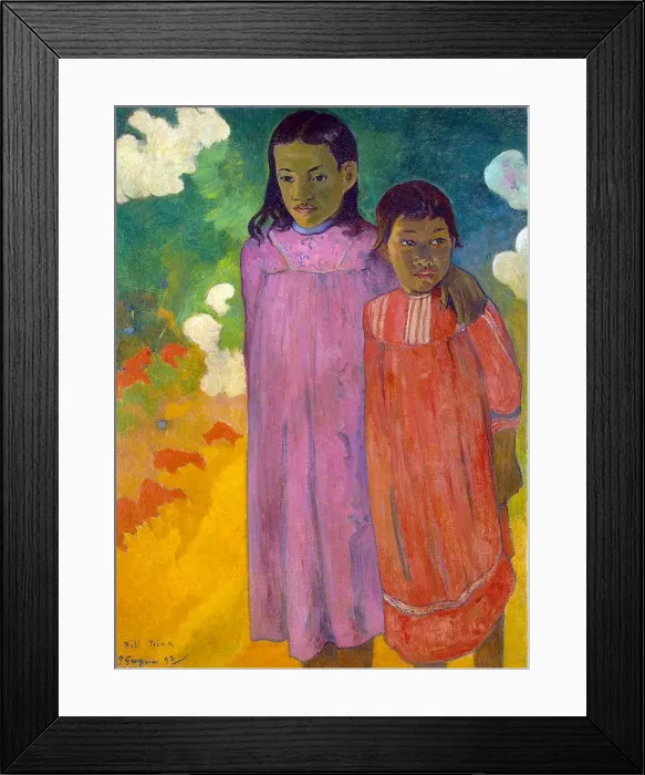 Framed Print : Piti Tiena, (Two Sisters), 1892. Artist: Paul Gauguin Framed Print : Piti Tiena, (Two Sisters), 1892. Artist: Paul Gauguin