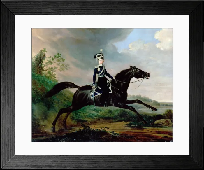 Framed Print : Equestrian Portrait of Grand Prince Alexander Nikolayevich, (1818-1881), 1832. Artist: Franz Kruguer Framed Print : Equestrian Portrait of Grand Prince Alexander Nikolayevich, (1818-1881), 1832. Artist: Franz Kruguer