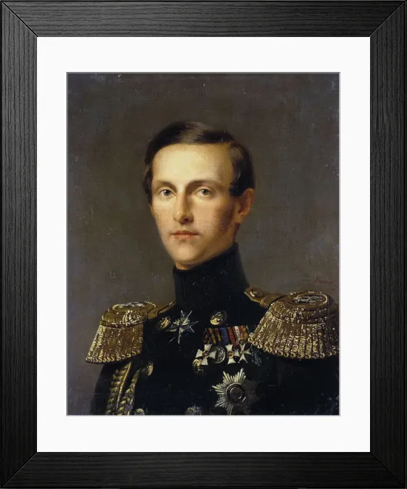 Framed Print : Portrait of Grand Duke Konstantin Nikolayevich of Russia, (1827-1892), c1850. Artist: Franz Kruguer Framed Print : Portrait of Grand Duke Konstantin Nikolayevich of Russia, (1827-1892), c1850. Artist: Franz Kruguer