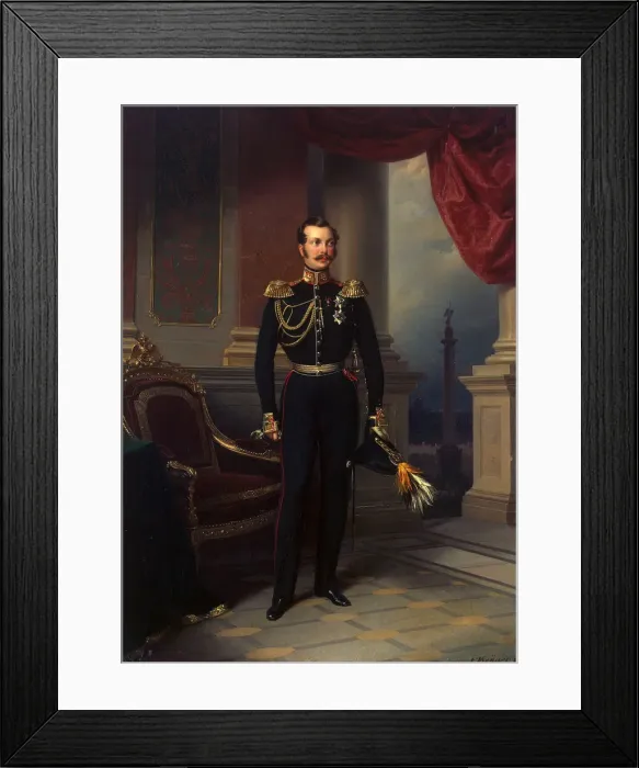 Framed Print : Portrait of the Crown prince Alexander Nikolayevich, (1818-1881), c1840. Artist: Franz Kruguer Framed Print : Portrait of the Crown prince Alexander Nikolayevich, (1818-1881), c1840. Artist: Franz Kruguer