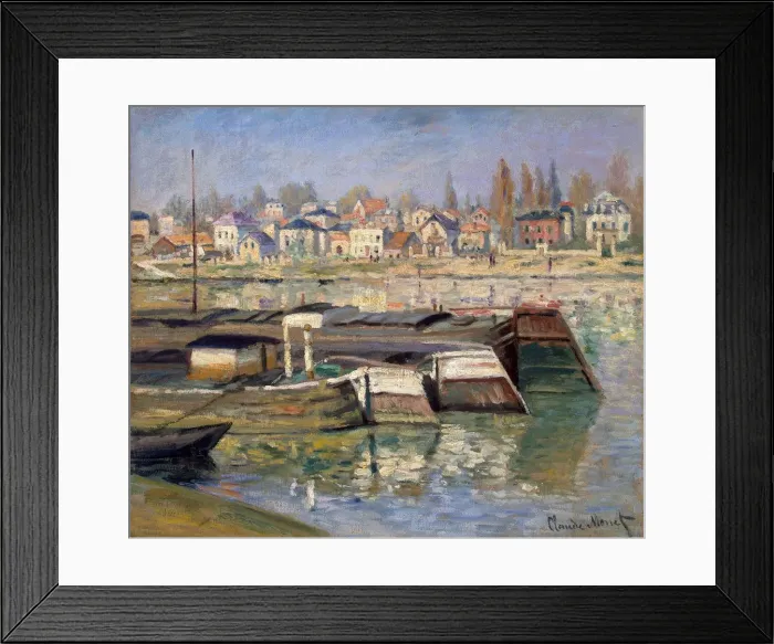 Framed Print : Seine at Asnieres, 1873. Artist: Claude Monet Framed Print : Seine at Asnieres, 1873. Artist: Claude Monet
