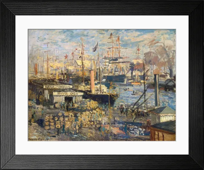 Framed Print : Grand Quai at Havre, 1872. Artist: Claude Monet Framed Print : Grand Quai at Havre, 1872. Artist: Claude Monet