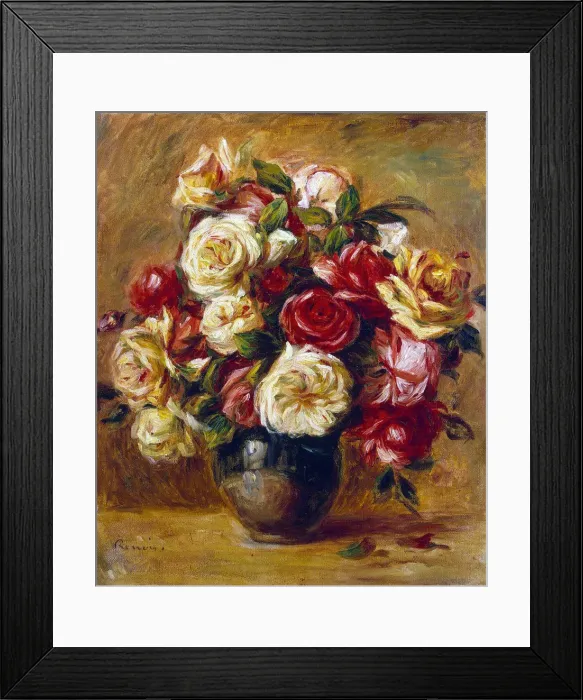 Framed Print : Bouquet of Roses, c1909. Artist: Pierre-Auguste Renoir Framed Print : Bouquet of Roses, c1909. Artist: Pierre-Auguste Renoir